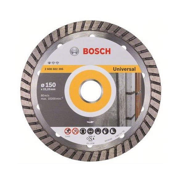 Bosch Diamentowa tarcza tnąca STANDARD FOR UNIVERSAL TURBO 150x22,2mm 2 608 602 395 3172181 3165140510028