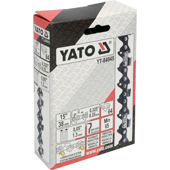 Yato Łańcuch tnący 15" 0.325, 64 ogniw półdłuto szerokość 1,3mm (YT-84945) 3178750 5906083849459