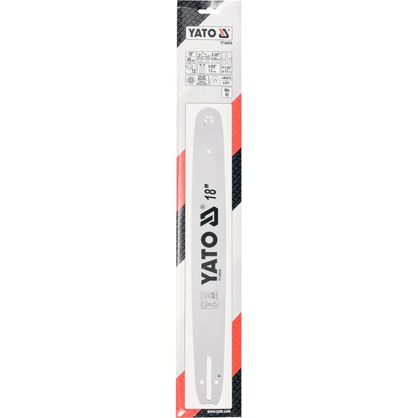 Yato Prowadnica łańcucha 45.72cm 18" podziałka 0.325" U dla YT-84900, YT-84943, YT-84963 (YT-84936) 3178752 5906083849367