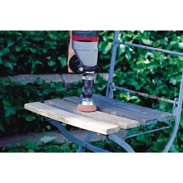 Wolfcraft Szczotka nylonowa doczołowa 65mm trzpień 6mm czerwona (1506000) 3183827 4006885150607