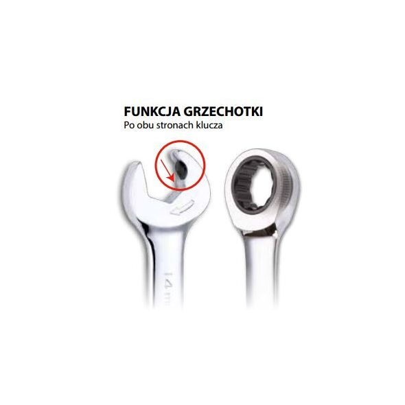 SATA Klucz płasko-oczkowy z grzechotką 12mm (43205) 3184524 7891645089665