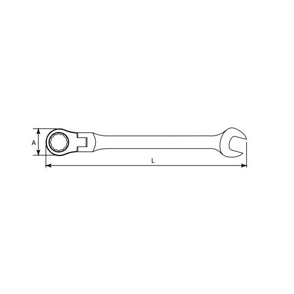 SATA Klucz płasko-oczkowy z grzechotką i przegubem 17mm (46408) 3184539 7891645090425