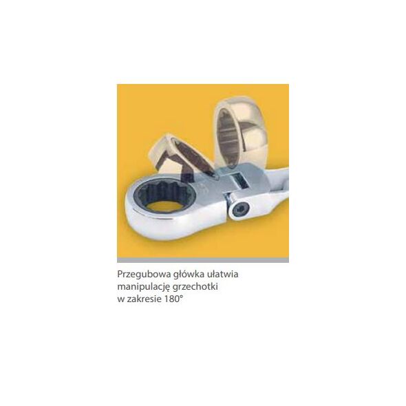 SATA Klucz płasko-oczkowy z grzechotką i przegubem 17mm (46408) 3184539 7891645090425