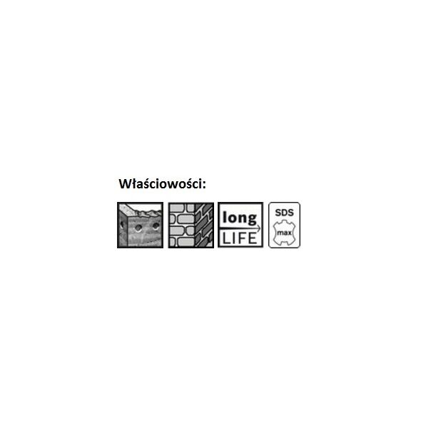 Wiertło Bosch do betonu SDS MAX 45mm  (1618596456) 3190186 3165140021968