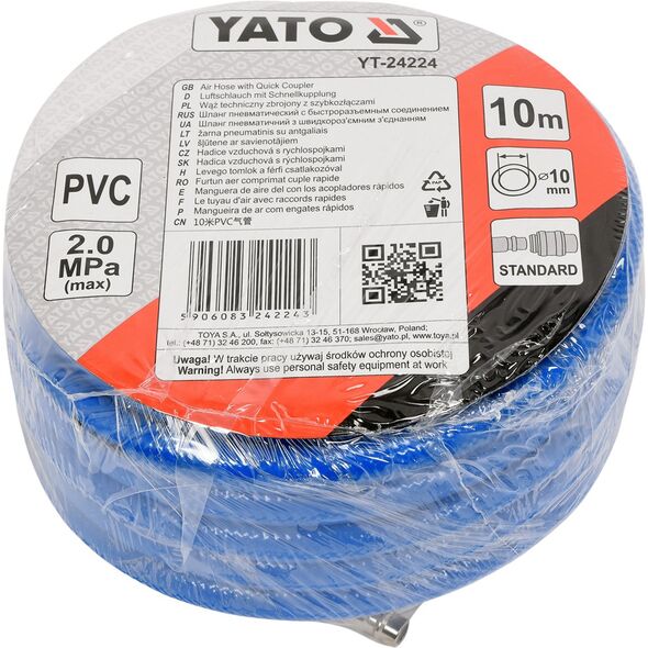 Yato Wąż pneumatyczny w rolce 10mm 10m (YT-24224) 3191544 5906083242243