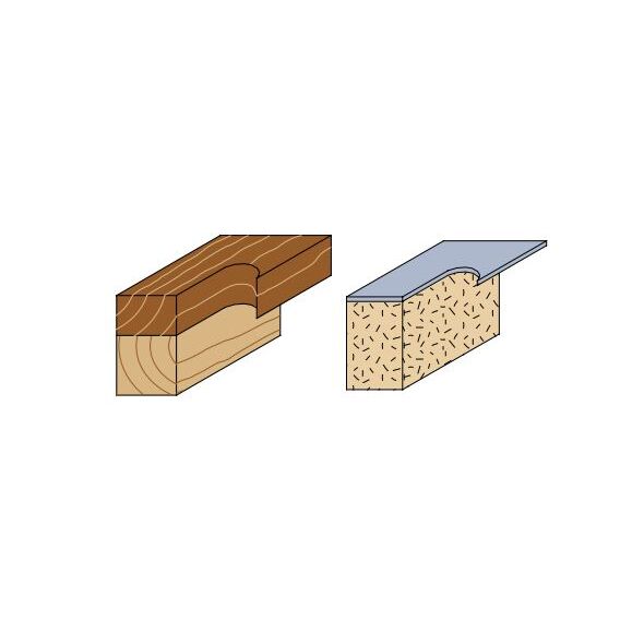 CMT Frez prosty HM z dolnym łożyskiem 9,5 x 25,4mm chwyt 6mm (706.095.11) 3192248 8019296001051