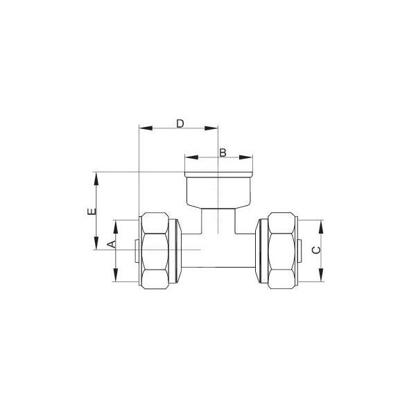 Hydroland Trójnik Pex 25 x 25 x 25mm (PEX.T25) 3205913 5900308748183