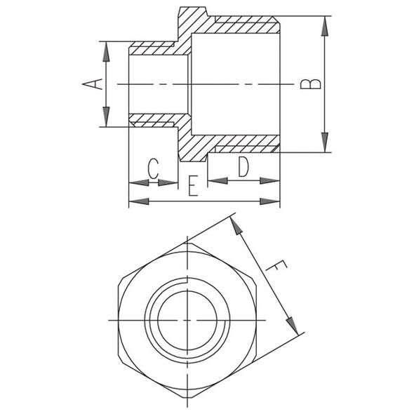 Ferro Nypel mosiężny redukcyjny 5/4 x 3/4" żółty (N14Z) 3221163 5902194915939