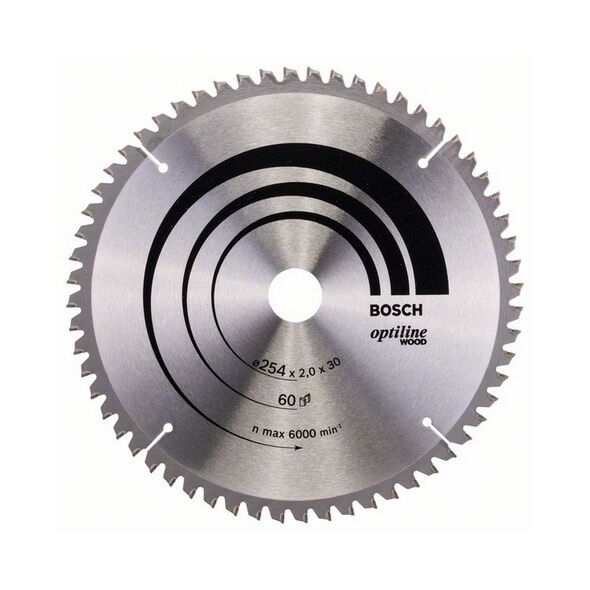 Bosch Tarcza pilarska Optiline Wood 254 x 30mm 60z (2608640436) 3233901 3165140314459