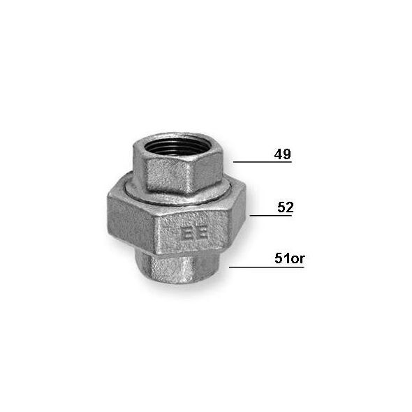 Odlewnia Zawiercie Dwuzłączka płaska 2,5" ocynk 3238206 5907791622983