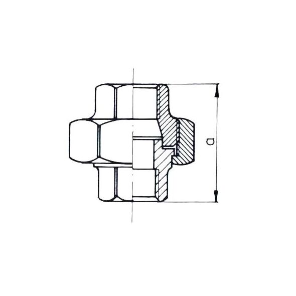 Odlewnia Zawiercie Dwuzłączka płaska 2,5" ocynk 3238206 5907791622983