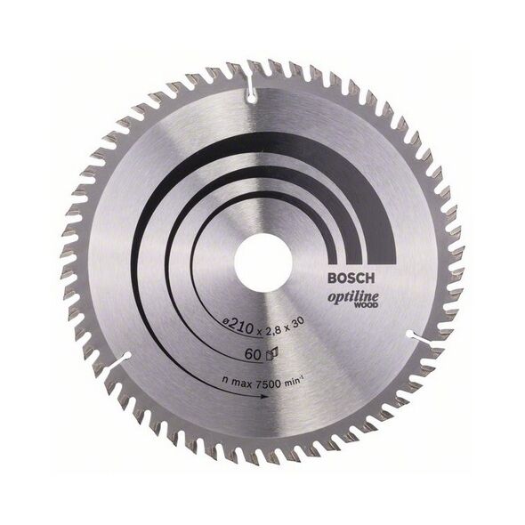 Bosch Tarcza pilarska Optiline Wood 210 x 30mm 60z (2608641190) 3243358 3165140373722
