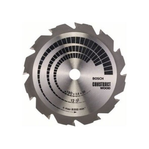 Bosch Tarcza pilarska Construct Wood 190 x 20mm 12z (2608641201) 3243361 3165140373838