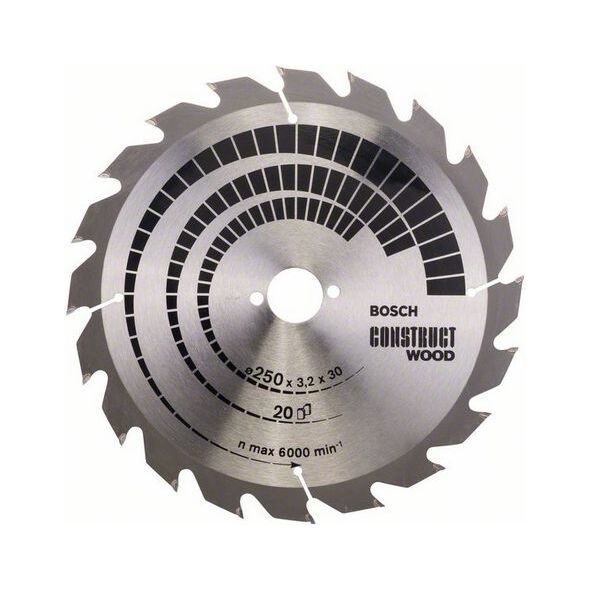 Bosch Tarcza pilarska Construct Wood 250 x 30mm 20z (2608641774) 3243364 3165140455626