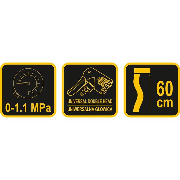 Vorel Pompka słupkowa z manometrem 0-1,1MPa 60cm,podwójna głowica (82022) 3311128 5906083005862