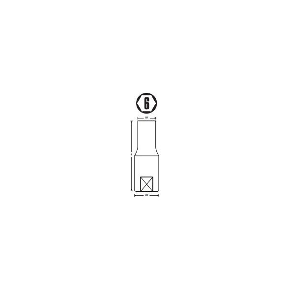 Stanley Nasadka 6-kątna 1/4" 9mm długa (STMT73203-8B) 3326738 4715898203506
