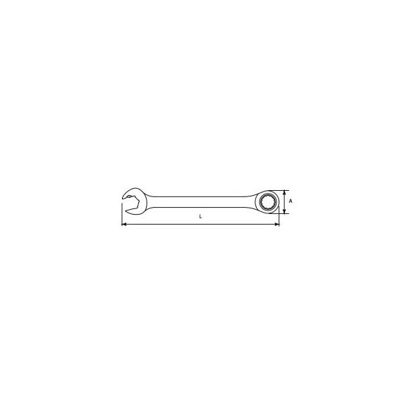 SATA Klucz płasko-oczkowy z grzechotką 8mm (43604) 3327399 7891645136185