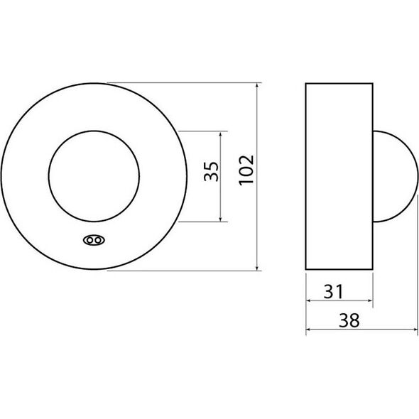 GTV Czujnik ruchu mikrofalowy CM-3 1200W 220-240V AC 50/60Hz 360° (AE-CM3000-00) 3328485 5908231340009