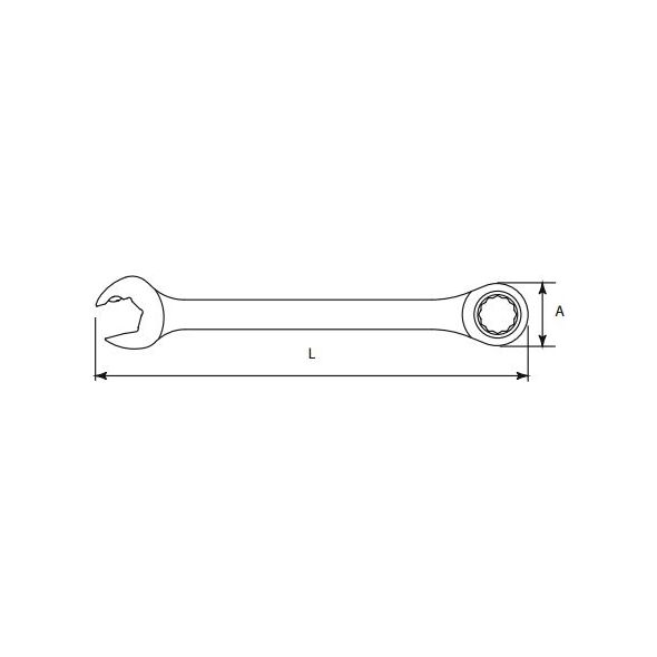 SATA Klucz płasko-oczkowy z grzechotką 18mm (43614) 3335977 7891645136291