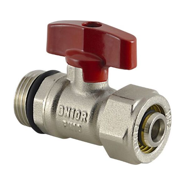 Ferro Zawór kulowy wodny 1/2" z motylkiem czerwony (KPEX16) 3336161 5902194930956