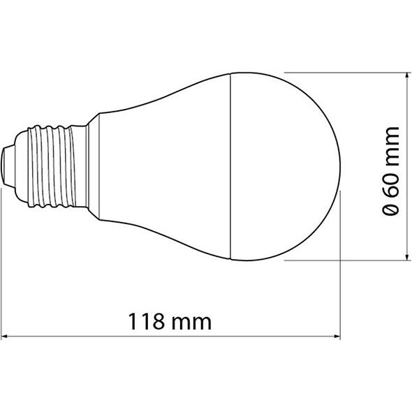 GTV Żarówka LED E27 12W 1100lm 230V ciepły biały (LD-PC2A60-12) 3346543 5901867131621