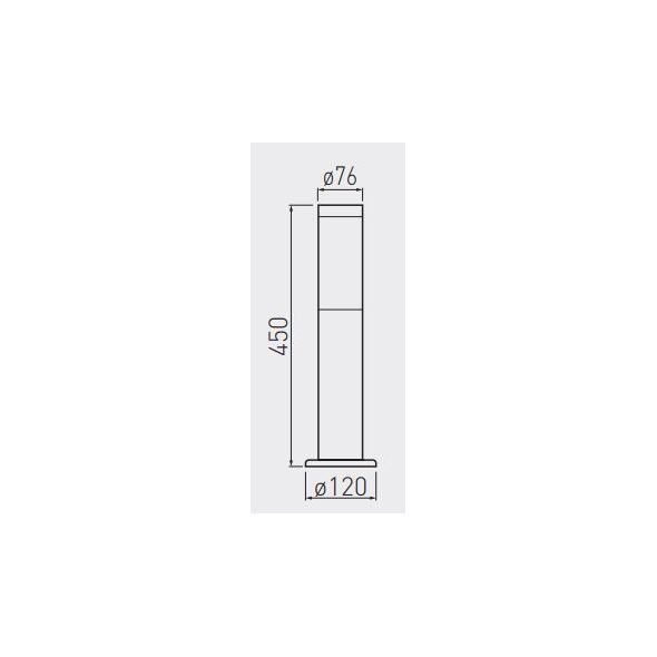 GTV Słupek ogrodowy Milan IP54 40W inox 45cm (OS-MILA45P-00) 3377124 5901867199249