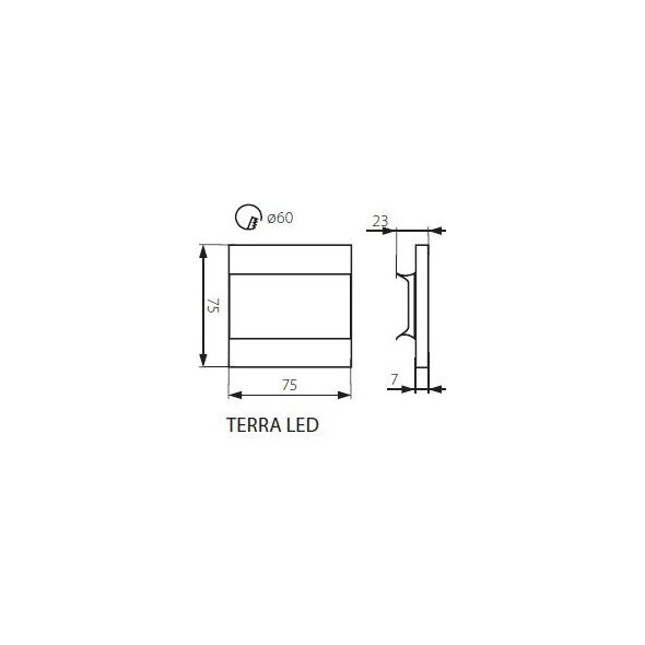 Oprawa schodowa Kanlux Terra LED inox (23102) 3378403 5905339231024