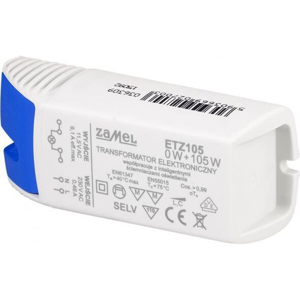 Zamel Transformator elektroniczny 230/11,5V 0-105W ETZ105 (LDX10000038) 3383530 5903669027003