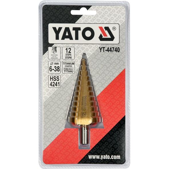 Wiertło Yato stopniowe walcowe 6 11 14 8 17 20 32 29 23 38 26 35mm  (YT-44740) 3394755 5906083013263