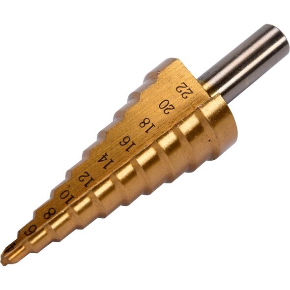 Wiertło Yato stopniowe walcowe 4 6 10 12 14 16 8 18 20 22mm  (YT-44741) 3394756 5906083013270