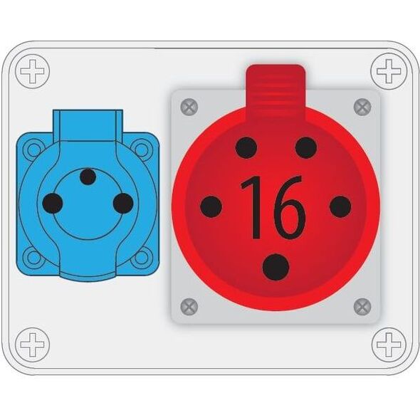 Pawbol Rozdzielnica stacjonarna R-BOX 150 1x16A/5P 1x250V IP44 (B.1091) 3402622 5907484338962