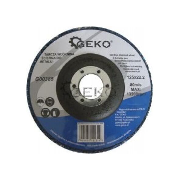 Geko Tarcza włóknina ścierna do metalu 125x22,2mm - G00385 3402940 5901477121319