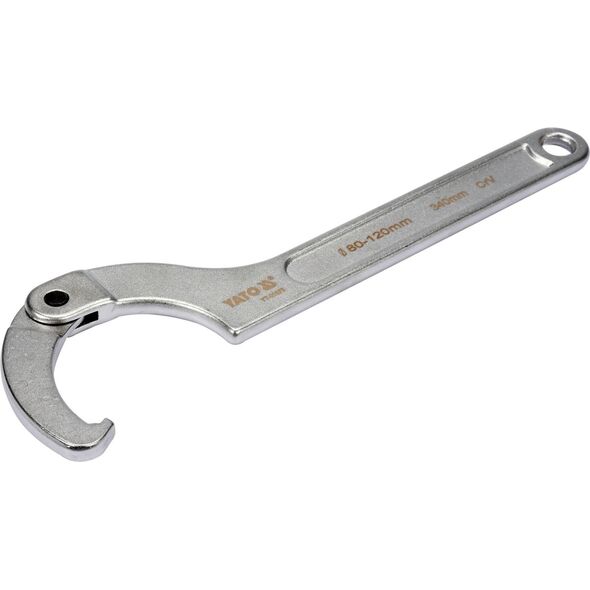 Yato Klucz hakowy z pazurem przegubowy 80 - 120mm (YT-01673) 3404112 5906083025518