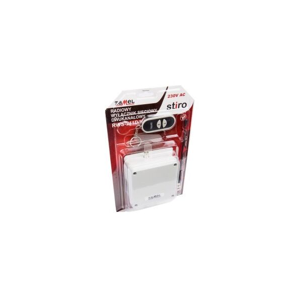 Zamel Radiowy wyłącznik sieciowy dwukanałowy z pilotem RWS-211D/N 3405028 5903669903239