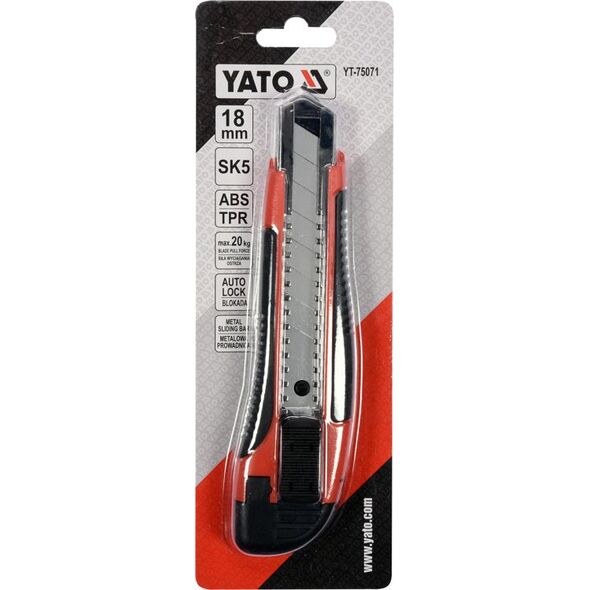 Yato Nożyk z ostrzem łamanym 18mm (YT-75071) 3406327 5906083007460