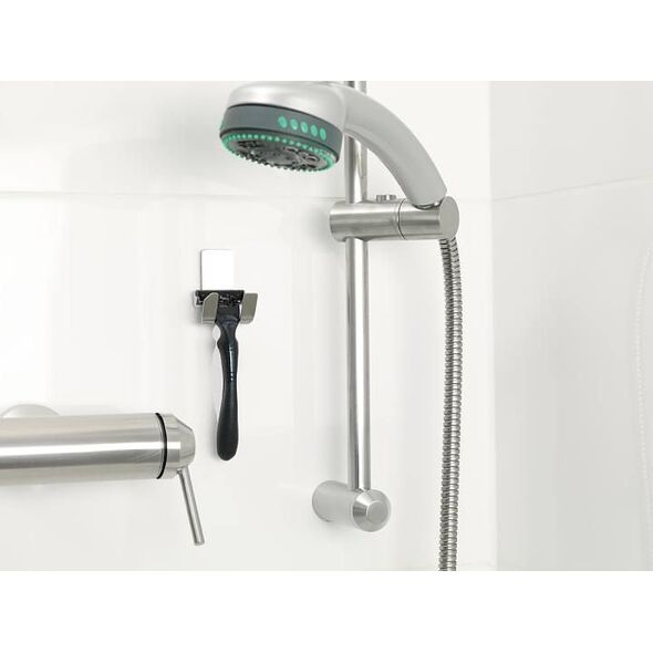 Tesa Haczyk samoprzylepny Powerstrips Waterproof podwójny metalowy chrom 1szt. (H5971004) 3406738 4042448175274