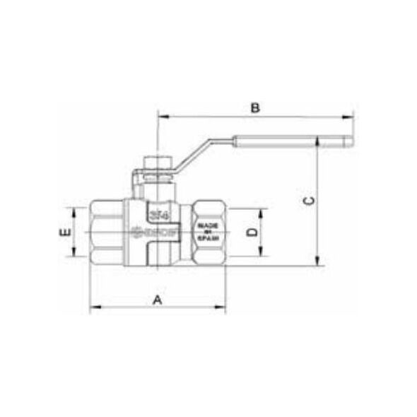 Arco Zawór Kulowy, Uchwyt Standardowy Inox 1", Gwint Wewnętrzny Tajo Solar (SL1114) 3408878 8428519045312