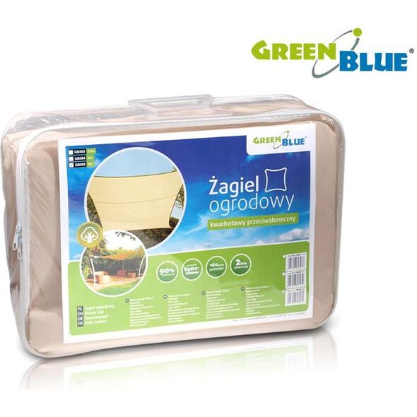 GreenBlue Żagiel ogrodowy zacieniacz UV poliester 3,6m kwadrat (GB503) 3418213 5903292803067