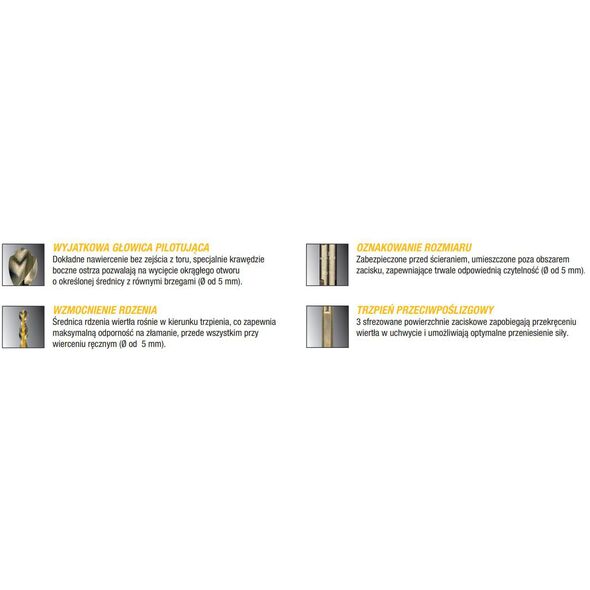 Wiertło Dewalt do metalu kobaltowe walcowe 5,5mm 10szt. (DT4932) 3423908 5035048534786