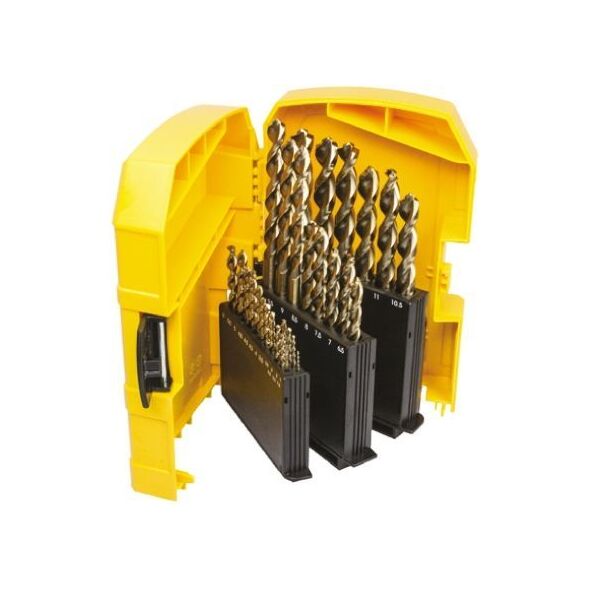 Wiertło Dewalt do metalu kobaltowe walcowe 1,5 2 3,3 7 4,5 4 5,5 5 1 4,8 3 2,5 3,5 4,2 6 3,2 10 10,5 11 11,5 12 13 6,5 7,5 8 8,5 9 9,5mm zestaw (DT4957) 3423926 5035048535066