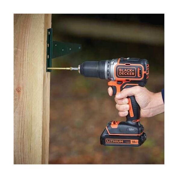 Wiertarko-wkrętarka Black&Decker BL186KB 18 V 2 x akumulator 1.5 Ah 4006564 5035048651001