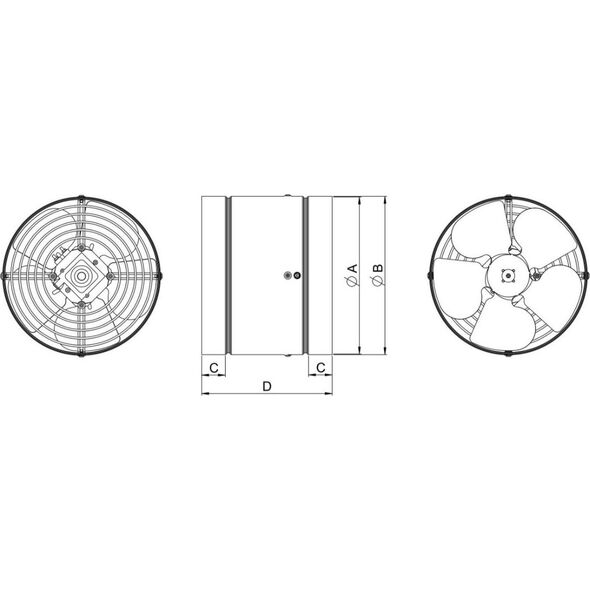 Termowentylator AWENTA Wentylator kanałowy fi 325 54W 1220m3/h 230V IP44 metalowy WK315 Awenta - WK315 4178711 5905033308916