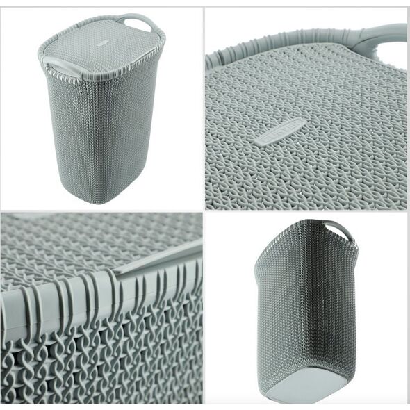 Kosz na pranie Curver Knit 57L błękitny (228411                         ) 4189417 3253923676037