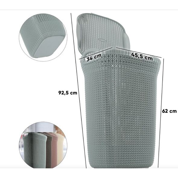 Kosz na pranie Curver Knit 57L błękitny (228411                         ) 4189417 3253923676037