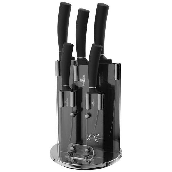 Berlinger Haus 6 - Częściowy Zestaw Noży ze Stojakiem Black Royal Collection - BH/2382 4616995 5999056789128