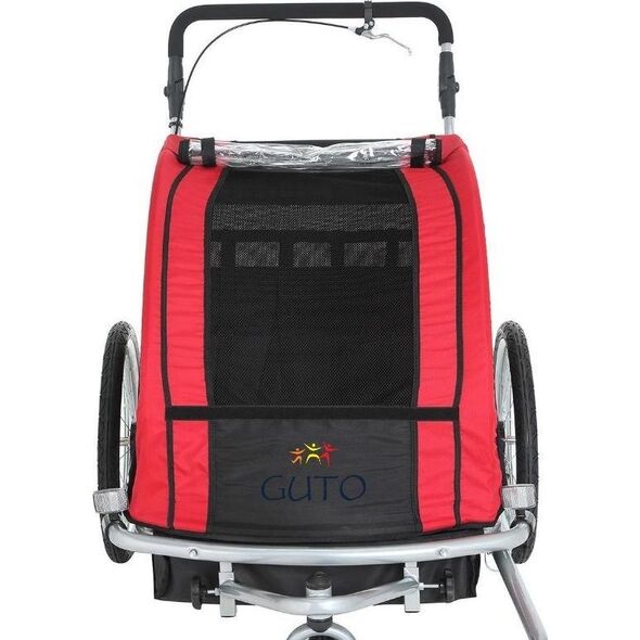 Guto Przyczepka rowerowa Guto Deluxe 2w1 red/light gray 4628308 590987651116