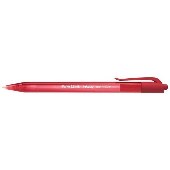 Paper Mate Długopis jednorazowy INKJOY 100RT automatyczny, czerwony (SAN332) 4668387 3501170958209