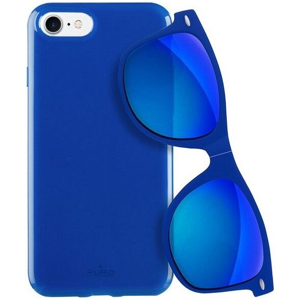 Puro Sunny Kit etui dla iPhone 7/8 + okulary (IPC747SUNNYKIT1BLUE) 4689895 8033830186646