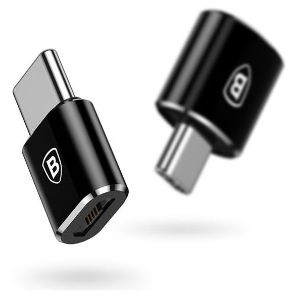 Adapter USB Baseus USB-C - microUSB Czarny  (28296-uniw) 4692079 6953156263529