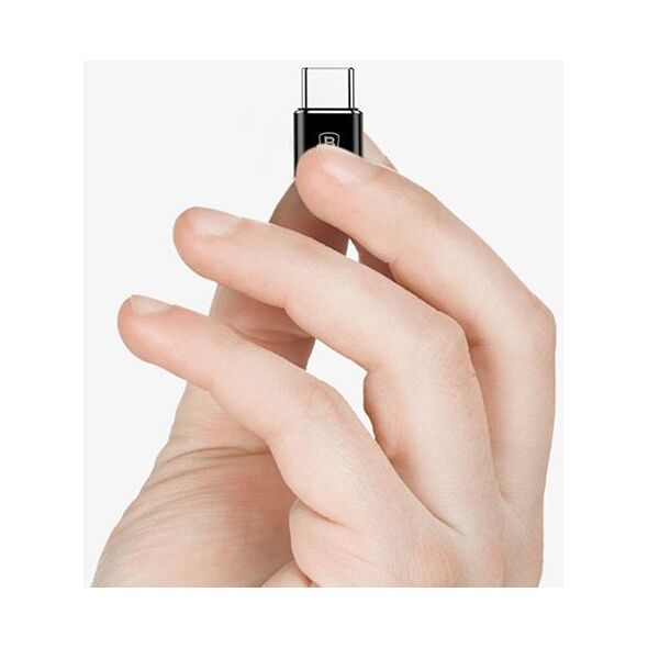 Adapter USB Baseus USB-C - microUSB Czarny  (28296-uniw) 4692079 6953156263529